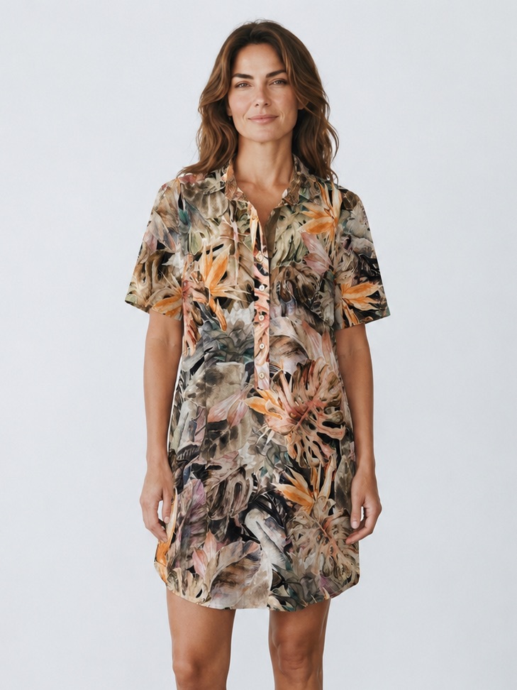 Vlt's By Valentina's Linen Blend Dress